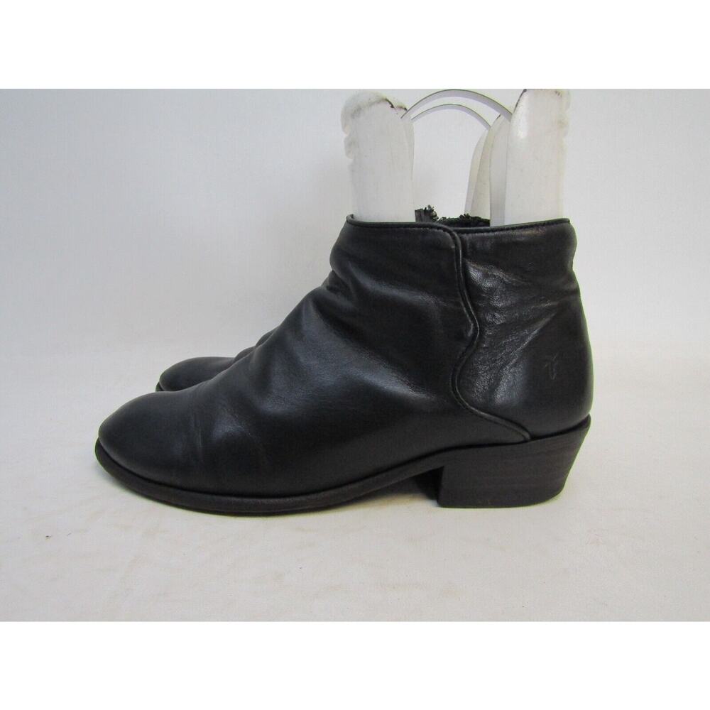 FRYE Womens Size 9 M Black Leather Zip Ankle Fashion Boots